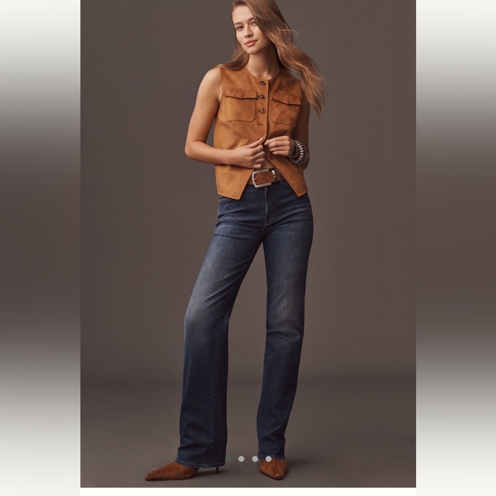 MOTHER The Kick It Mid- Rise Straight Leg Jeans